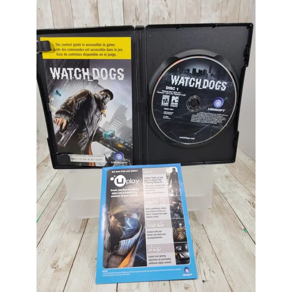 Watch Dogs PC Action/Adventure Game 3 Disc COMPLETE W/ Manual